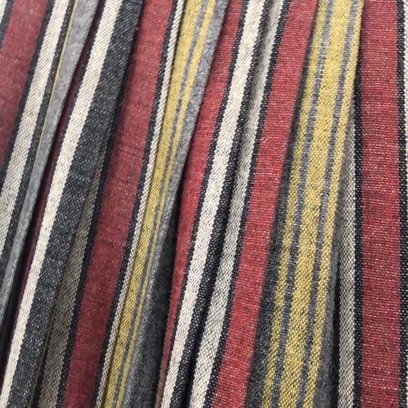 Vintage Striped Wool Pleated Skirt (Fits 6) - Picture 4 of 6